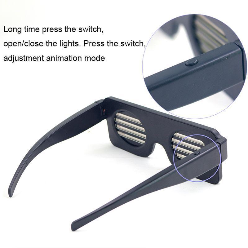Flash Rechargeable Luminous LED  Light Glasses