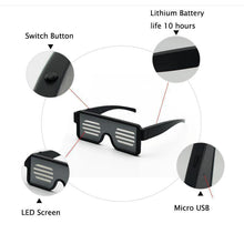 Load image into Gallery viewer, Flash Rechargeable Luminous LED  Light Glasses