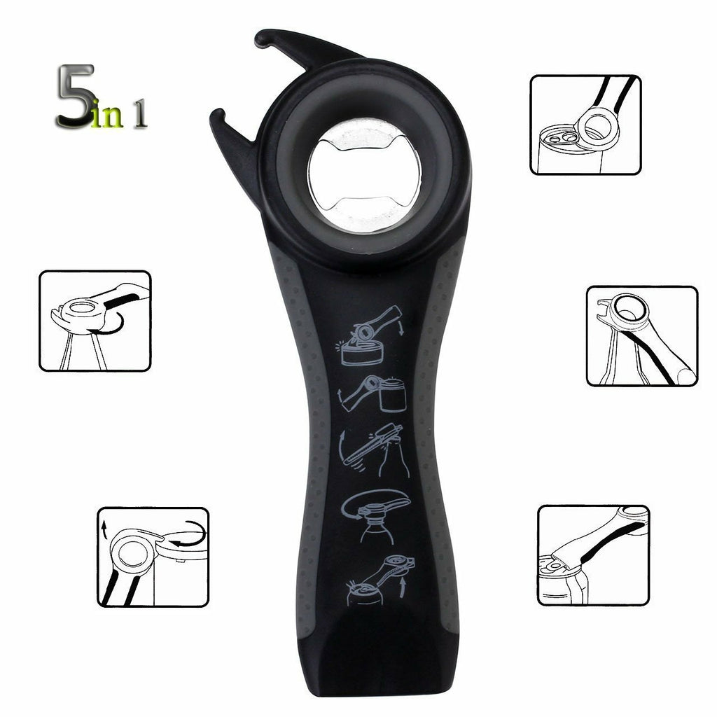 Premium 5 in 1 Lids off Jar Opener and Bottle Opener