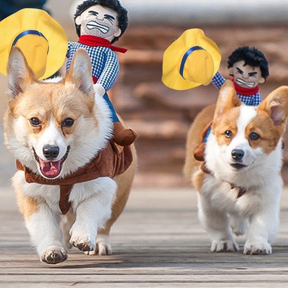 Pet Clothing - Pet Cowboy Horse Riding Clothes Dog Costume Novelty Funny Party