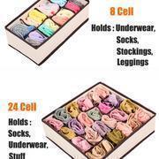 4 PCS Closet Foldable Underwear Bra Drawer Storage Boxes