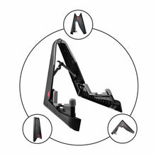 Load image into Gallery viewer, Folding A-Frame Electric Acoustic Bass Guitar Floor Stand Holder