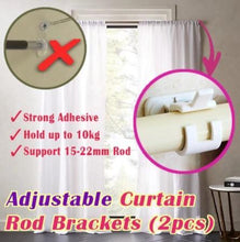Load image into Gallery viewer, Adjustable Curtain Rod Bracket Holders