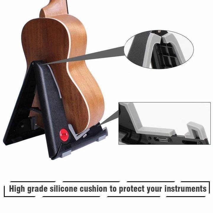Folding A-Frame Electric Acoustic Bass Guitar Floor Stand Holder