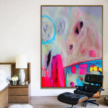 Load image into Gallery viewer, Extra Large Abstract Painting Large Wall Art Original Painting Original-Pink memory