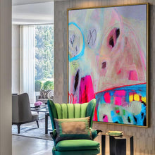 Load image into Gallery viewer, Extra Large Abstract Painting Large Wall Art Original Painting Original-Pink memory