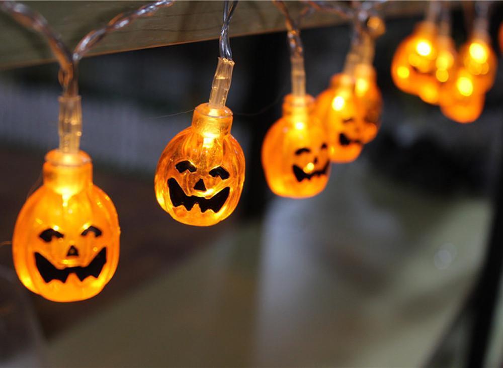 10LED Pumpkin String Lights For Halloween Party Decor Halloween String Light Creative Stylish Lanterns A80