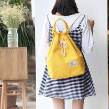 Load image into Gallery viewer, Canvas Multi-function Backpack String Large Capacity Waterproof Bucket Handbags/Shoulder bags