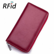 Load image into Gallery viewer, RFID Antimagnetic Genuine Leather Long Wallet