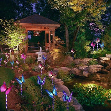 Load image into Gallery viewer, Solar Powered  Lily Flower &amp; butterfly Light