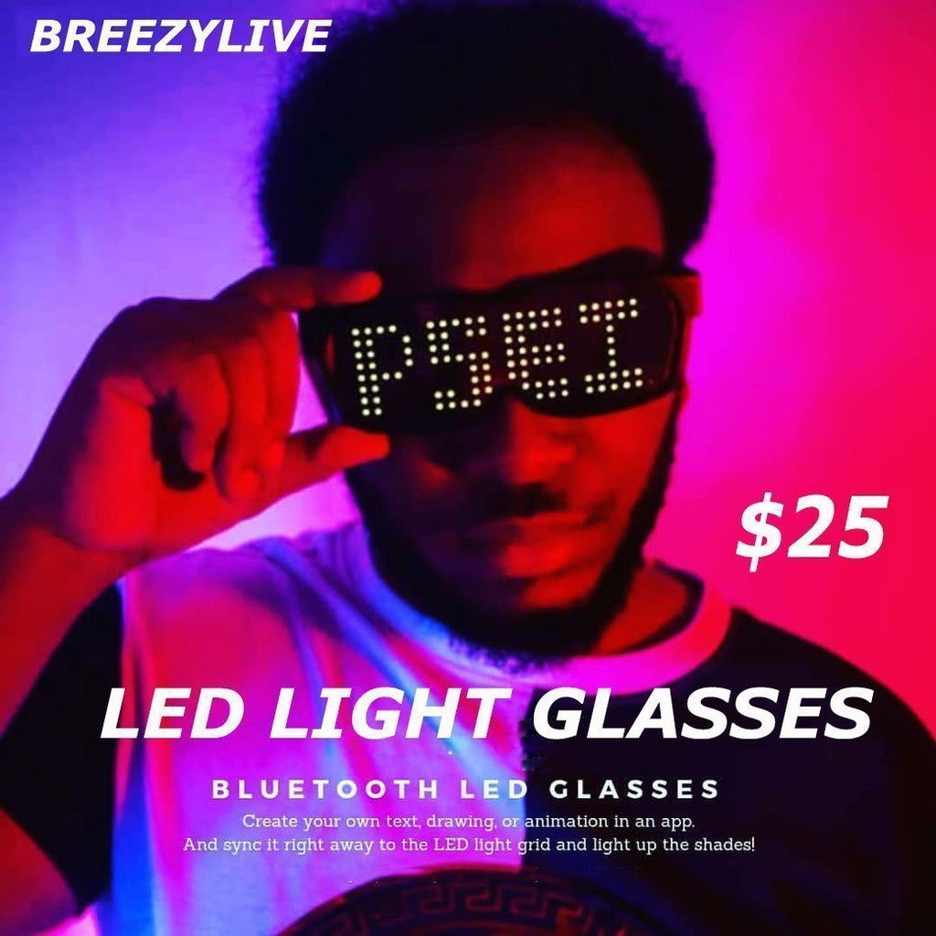 Flash Rechargeable Luminous LED  Light Glasses