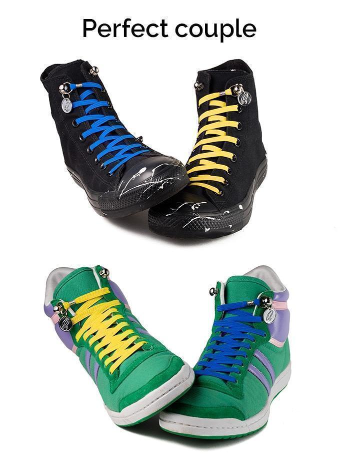 A Pair Of Elastic One Hand No-Tie Shoelaces