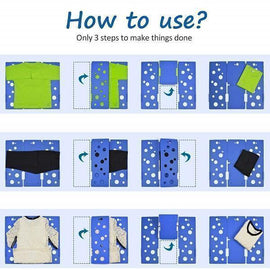 Shirt Folding Board T-Shirts Folder Easy And Fast For Kid To Fold Clothes