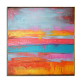 Lake living room mural, wall art