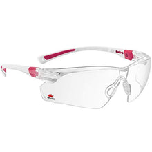Load image into Gallery viewer, NoCry Safety Glasses with Clear Anti Fog Scratch Resistant Wrap-Around Lenses and No-Slip Grips, UV Protection. Adjustable, White &amp; Pink Frames