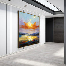 Load image into Gallery viewer, Sunrise scenery oil painting