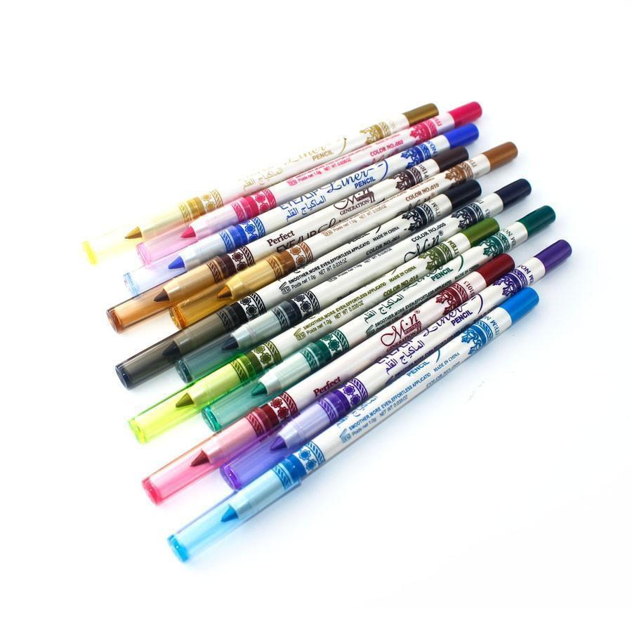 Professional Cosmetic Vivid Eyeliner Pencil (12-Pack)