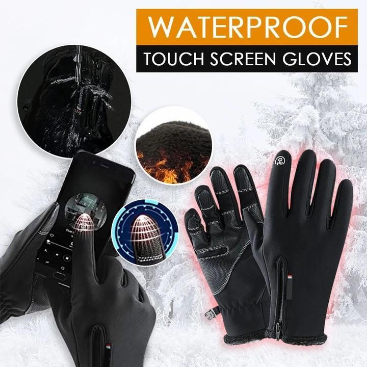 Mens Winter Outdoor Waterproof Touch Screen Gloves