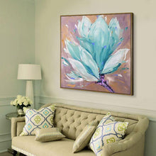 Load image into Gallery viewer, Large hand-painted paintings with blooming flowers