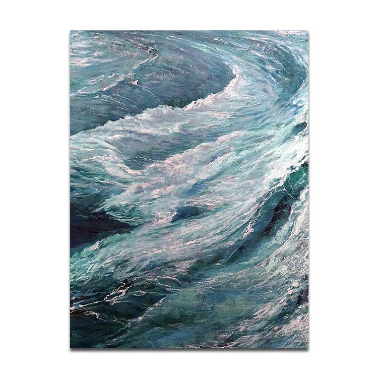 The wind blew the waves