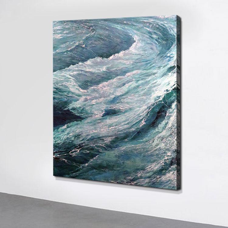 The wind blew the waves