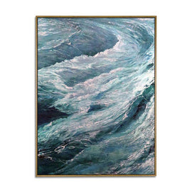 The wind blew the waves