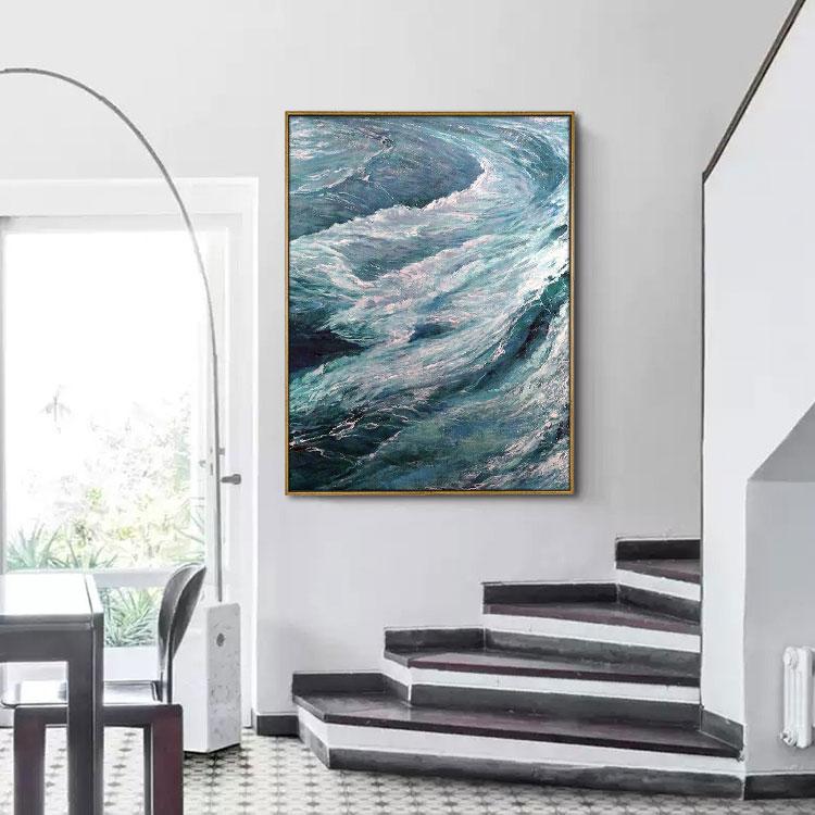 The wind blew the waves