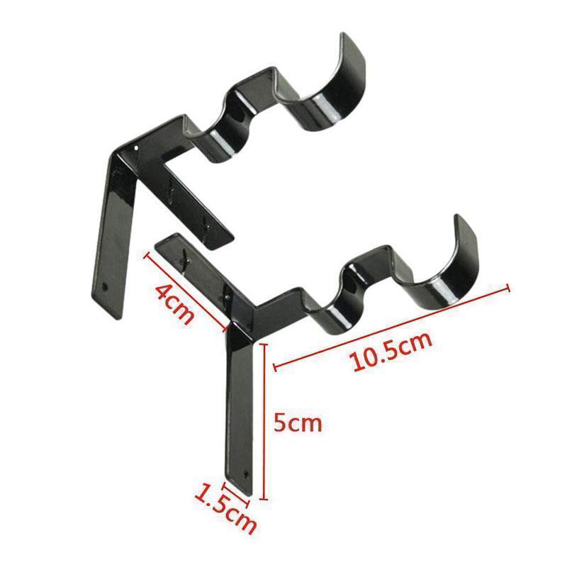 1 Pair Stainless Steel Hang Curtain Rod Brackets for 0.5-1 inch Diameter Rod