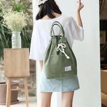 Load image into Gallery viewer, Canvas Multi-function Backpack String Large Capacity Waterproof Bucket Handbags/Shoulder bags