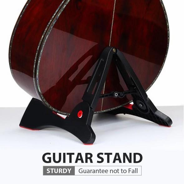 Folding A-Frame Electric Acoustic Bass Guitar Floor Stand Holder
