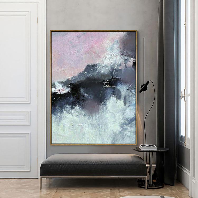 Abstract oil painting on canvas,Beautiful handmade natural scenery painting