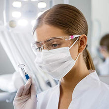 Load image into Gallery viewer, NoCry Safety Glasses with Clear Anti Fog Scratch Resistant Wrap-Around Lenses and No-Slip Grips, UV Protection. Adjustable, White &amp; Pink Frames