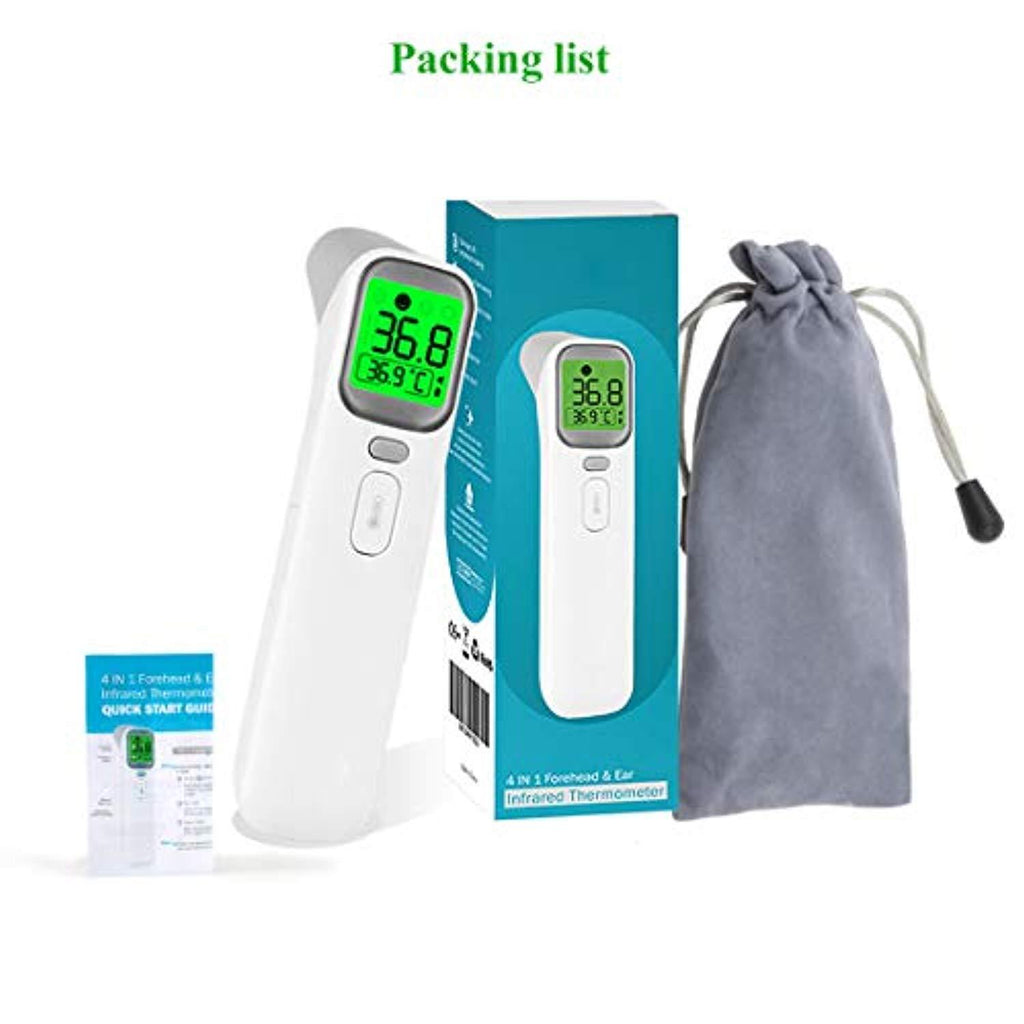 Digital Ear Thermometer - Baby Thermometer Forehead and Ear Thermometer with Fever Alarm Medical Grade Infrared Thermometer for Infants Kids & Adults Temperature Reading Device for Room/Object