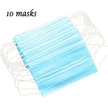 Load image into Gallery viewer, Face Masks with Earloops - 10Pack - Disposable Face Mouth Mask Dust Protective Face Mask Dust Filter Mouth Cover - Protect Yourself from Pollution, Dust, Germs and Pollen