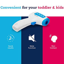 Load image into Gallery viewer, iProven Baby Thermometer Forehead - Medical Thermometer for Kids - Infant and Toddler Thermometer for Fever - No Touch Thermometer Measures at 2-6 Inch Distance - NCT-336BLU