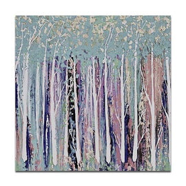 Birch forest canvas painting