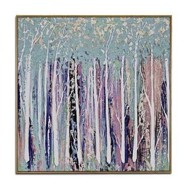 Birch forest canvas painting