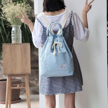 Load image into Gallery viewer, Canvas Multi-function Backpack String Large Capacity Waterproof Bucket Handbags/Shoulder bags