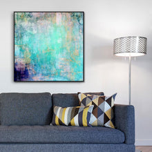 Load image into Gallery viewer, Modern abstract art blue zone