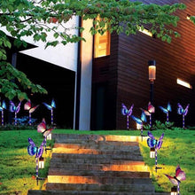 Load image into Gallery viewer, Solar Powered  Lily Flower &amp; butterfly Light