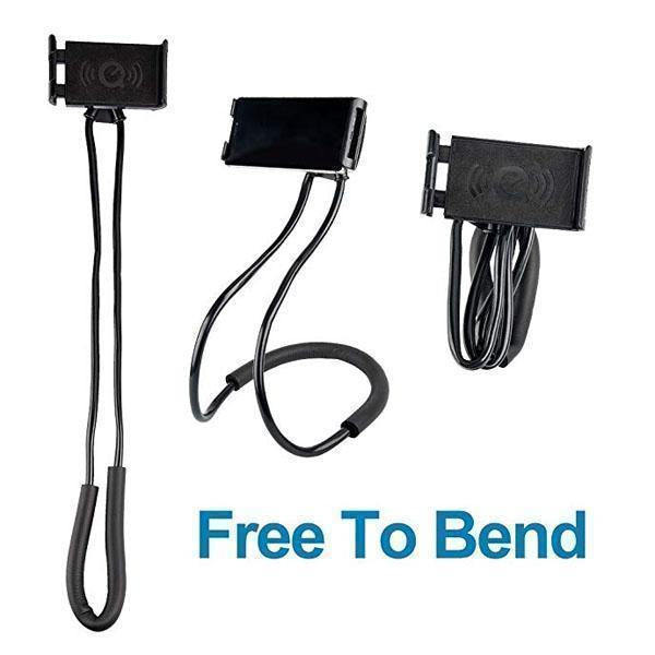 Neck-mounted lazy mobile phone holder
