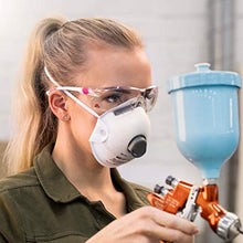 Load image into Gallery viewer, NoCry Safety Glasses with Clear Anti Fog Scratch Resistant Wrap-Around Lenses and No-Slip Grips, UV Protection. Adjustable, White &amp; Pink Frames