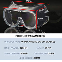 Load image into Gallery viewer, Carfia Safety Glasses with Clear Anti Fog Scratch Resistant Wrap-Around Lenses, No-Slip Grips for Construction, Shooting, Lab Work, and More!