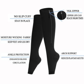 Zipper Compression Socks