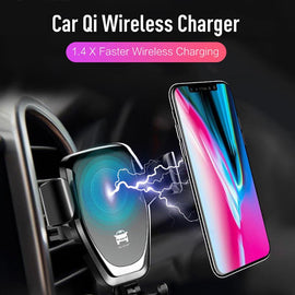 10W Fast QI Wireless Charger Car Mount Vent Charging Holder Stand