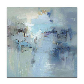 Oil painting canvas large size,After rain the empty mountain