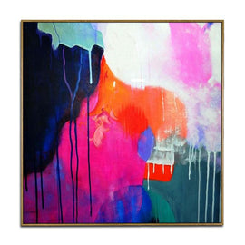 Original abstract oil painting,Blend in and change