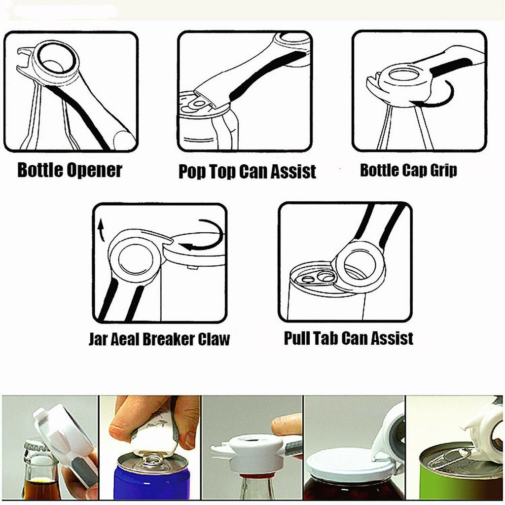Premium 5 in 1 Lids off Jar Opener and Bottle Opener