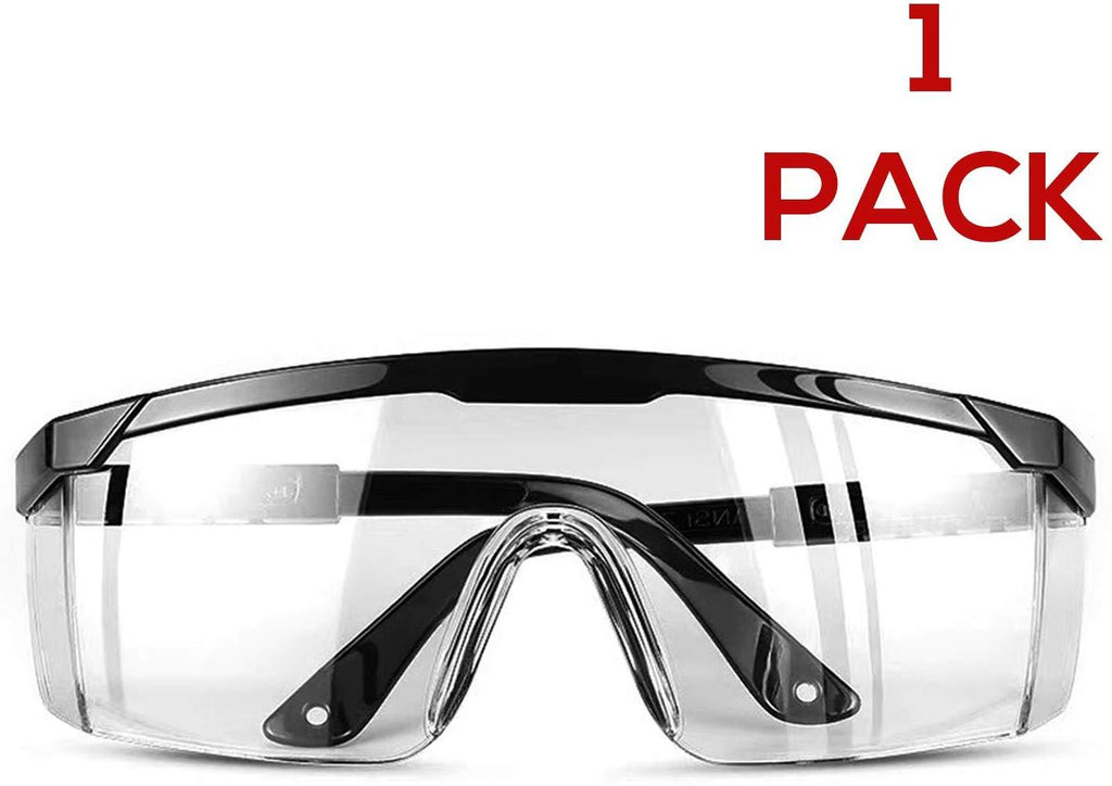 Carfia Safety Glasses with Clear Anti Fog Scratch Resistant Wrap-Around Lenses, No-Slip Grips for Construction, Shooting, Lab Work, and More!