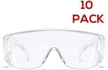 Load image into Gallery viewer, Carfia Safety Glasses with Clear Anti Fog Scratch Resistant Wrap-Around Lenses, No-Slip Grips for Construction, Shooting, Lab Work, and More!